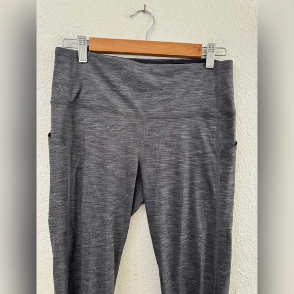 Lululemon Pace Rival Mid-Rise Crop 22” Leggings Heathered Black - 8 - Picture 3 of 12